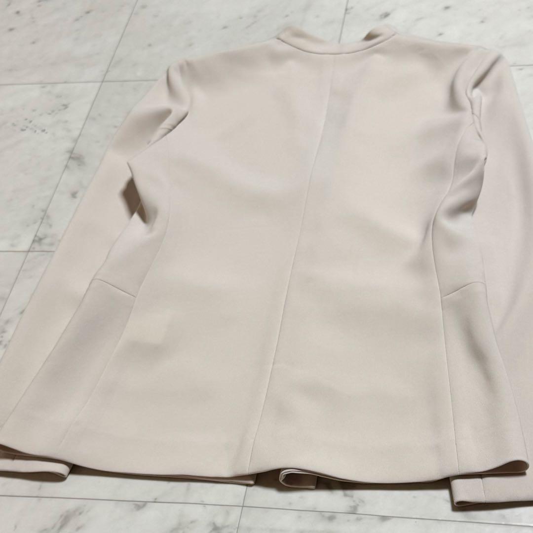 美品 theory luxe ノーカラージャケット オフホワイト 38