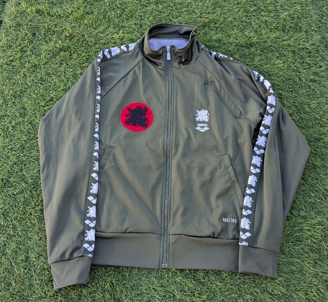 ほぼデッド【L】レア arena 三代目魚武濱田成夫 ジャージ 緑カーキ 上下