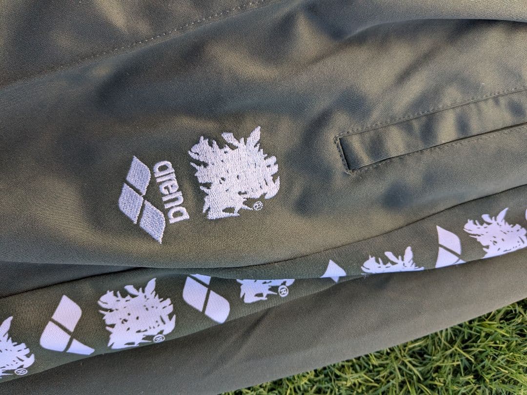 ほぼデッド【L】レア arena 三代目魚武濱田成夫 ジャージ 緑カーキ 上下