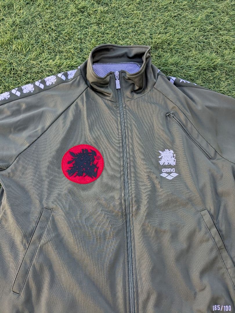 ほぼデッド【L】レア arena 三代目魚武濱田成夫 ジャージ 緑カーキ 上下