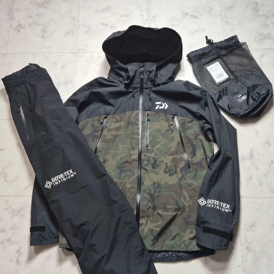 【美品】ダイワ XL インフィニアムプロダクト レインスーツ セットアップ L