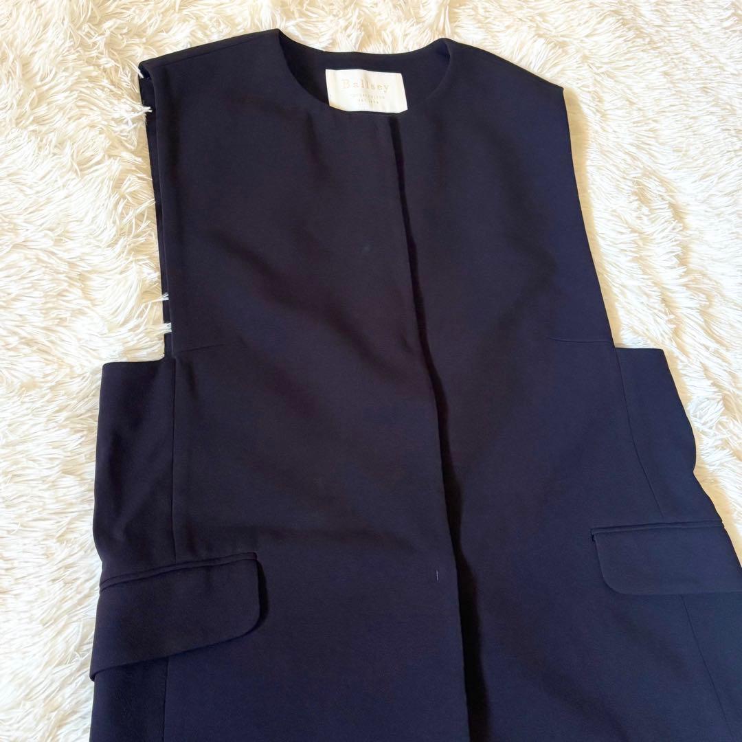 ボールジィ　23ss　ドライアムンゼン クルーネックロングジレ ネイビー 36