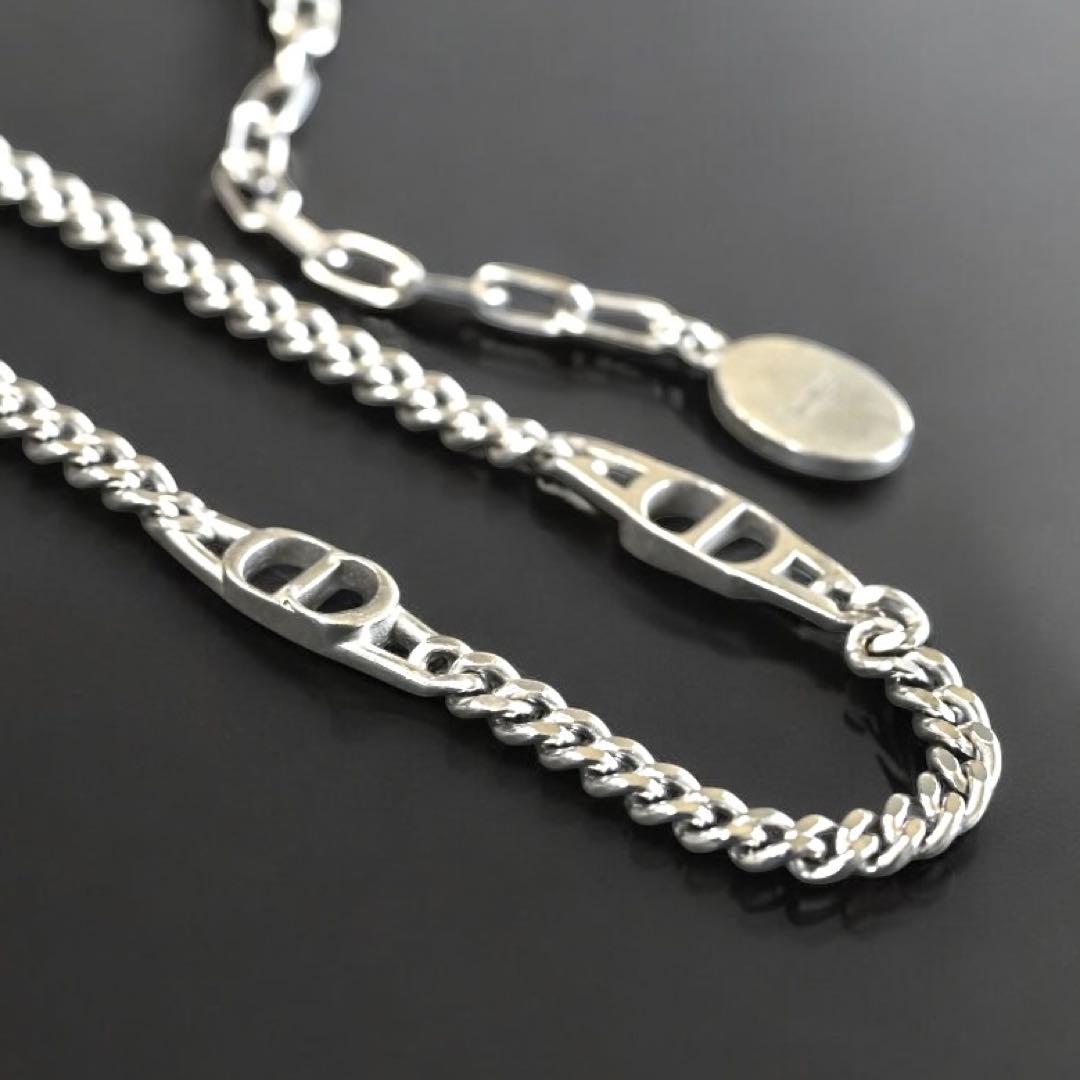 【美品】ディオール　CD アイコン　チェーンリンク　ネックレス　シルバー　925