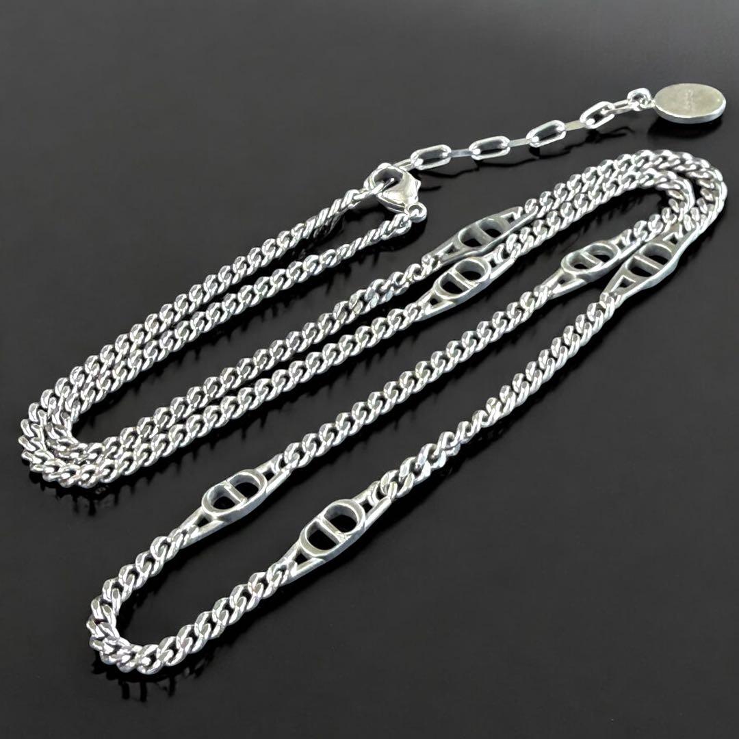 【美品】ディオール　CD アイコン　チェーンリンク　ネックレス　シルバー　925