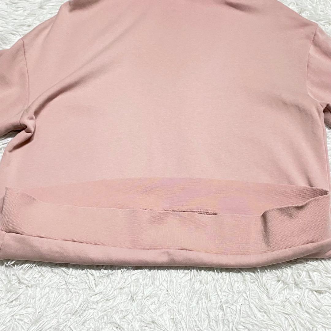 MONCLER・モンクレール・パーカー・ロゴプリント・ピンク・Lサイズ