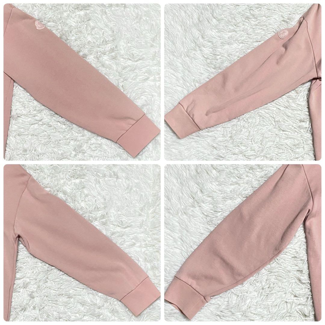 MONCLER・モンクレール・パーカー・ロゴプリント・ピンク・Lサイズ