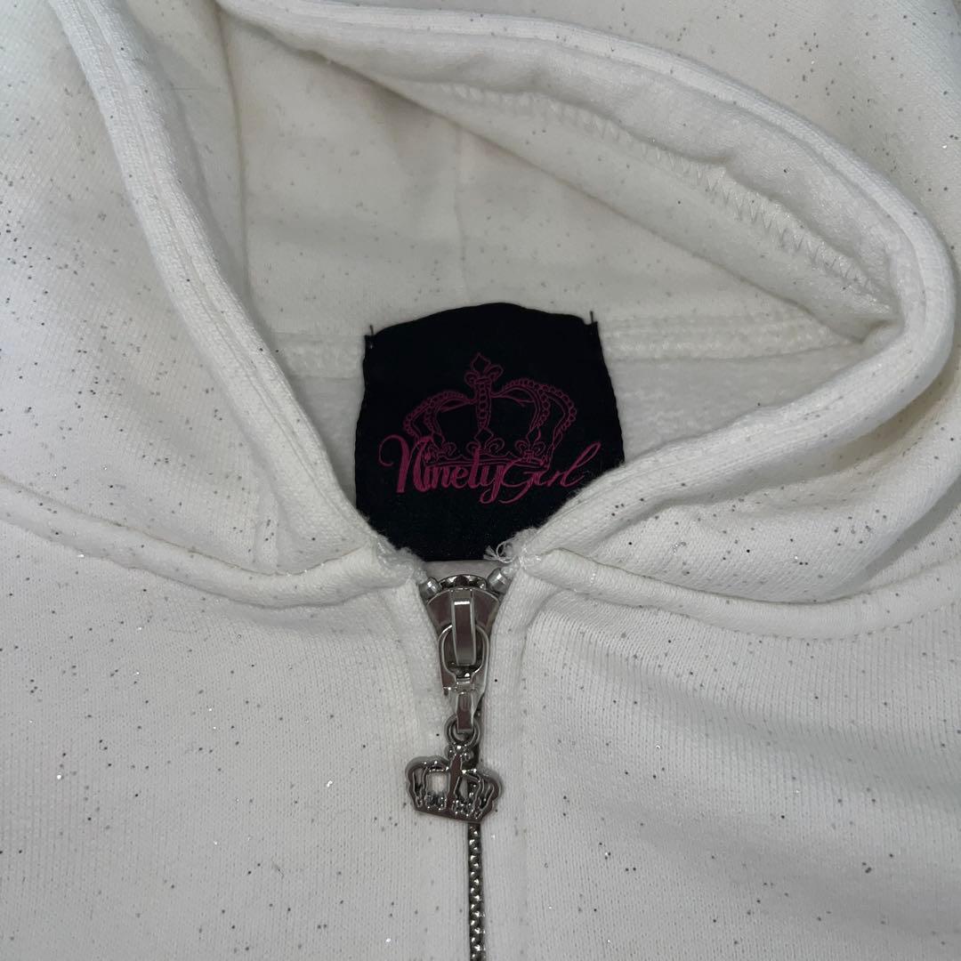 トップス 9090 girl OG Logo Glitter Hoodie