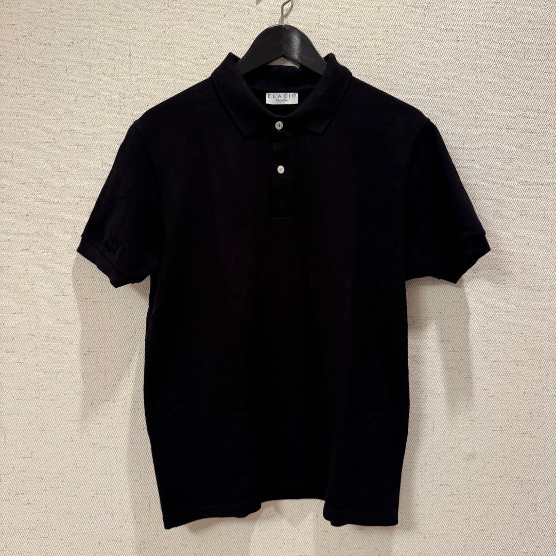【2025春夏•極美品】ELACIO エラシオ カノコ ポロシャツ サイズ2 黒