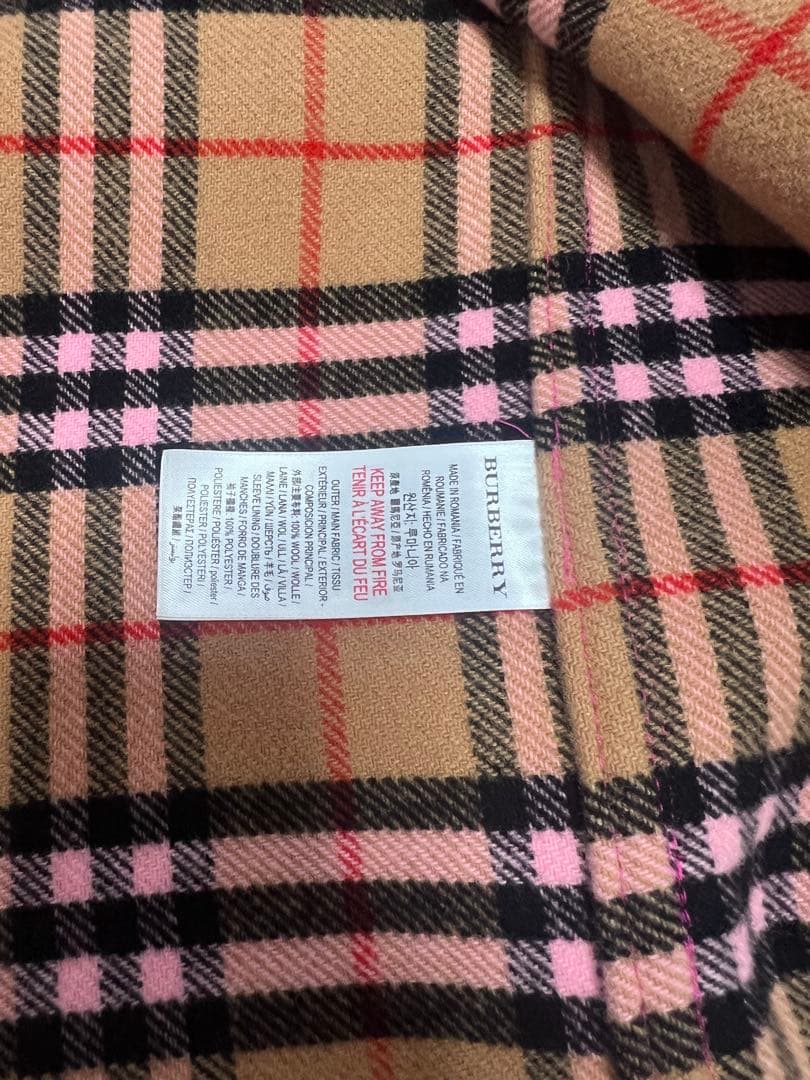 BURBERRY バーバリーダッフルコート　ノバチェック キッズ 140 10Y