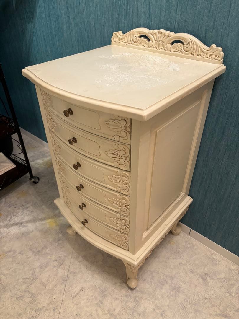 アイボリー クラシックスタイル チェスト 6段