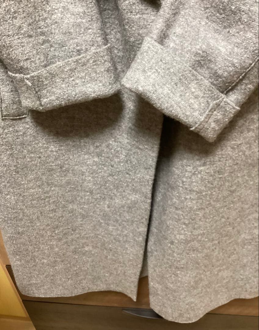 美品　23区Moessmer MILLEDJERSEYロングウールコート　グレー