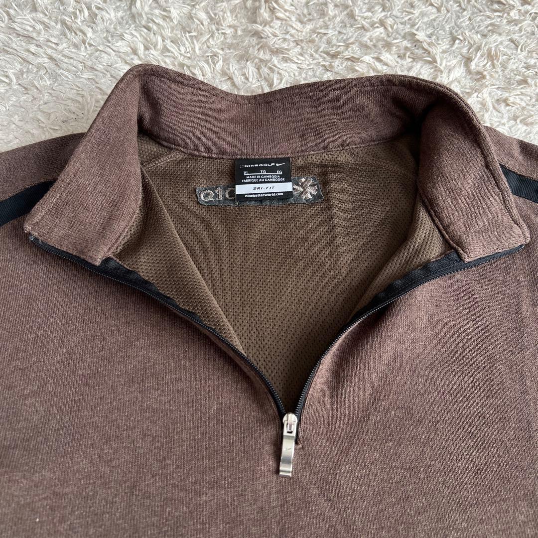 ナイキゴルフ/ハーフジップスウェット/茶系