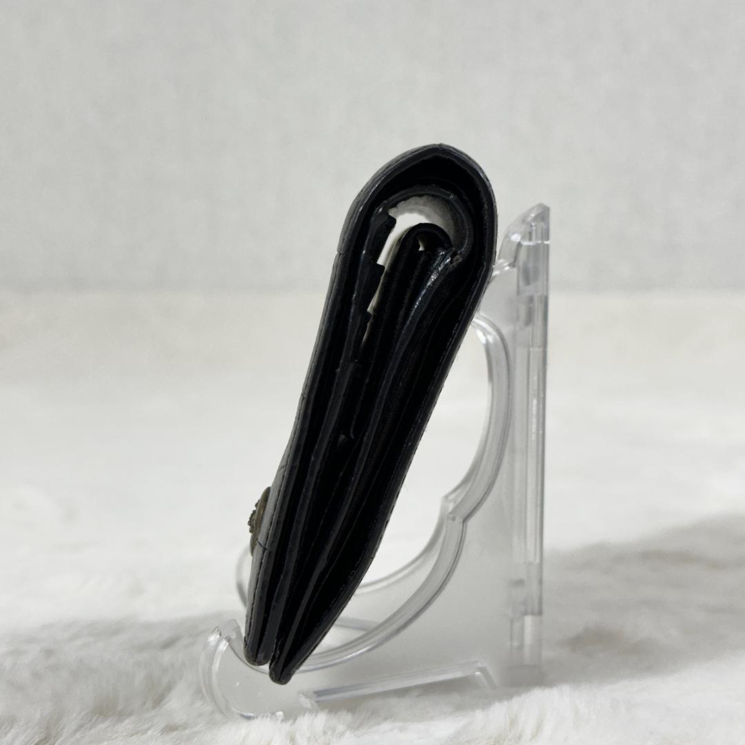 ヴィヴィアンウエストウッド 2つ折り財布 クロコ 型押し 黒