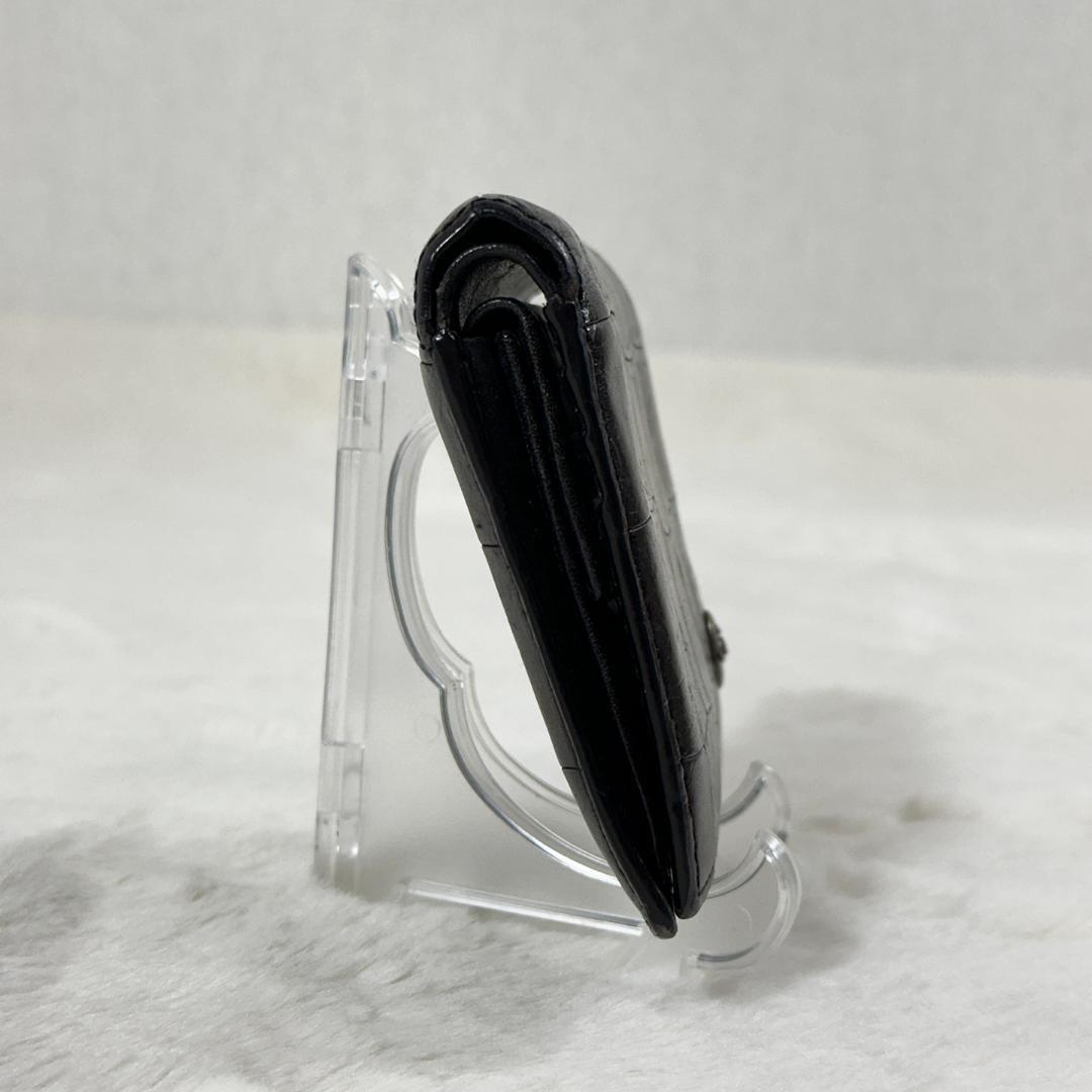 ヴィヴィアンウエストウッド 2つ折り財布 クロコ 型押し 黒