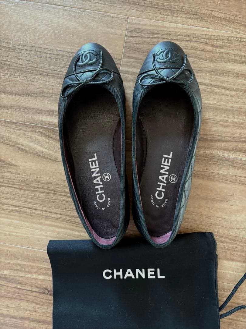 CHANEL バレリーナ　キルティングフラットシューズ