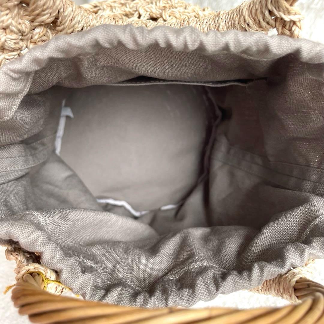 新品タグ付き☆ヴィオラドーロ カゴバッグ アパカ アラログ