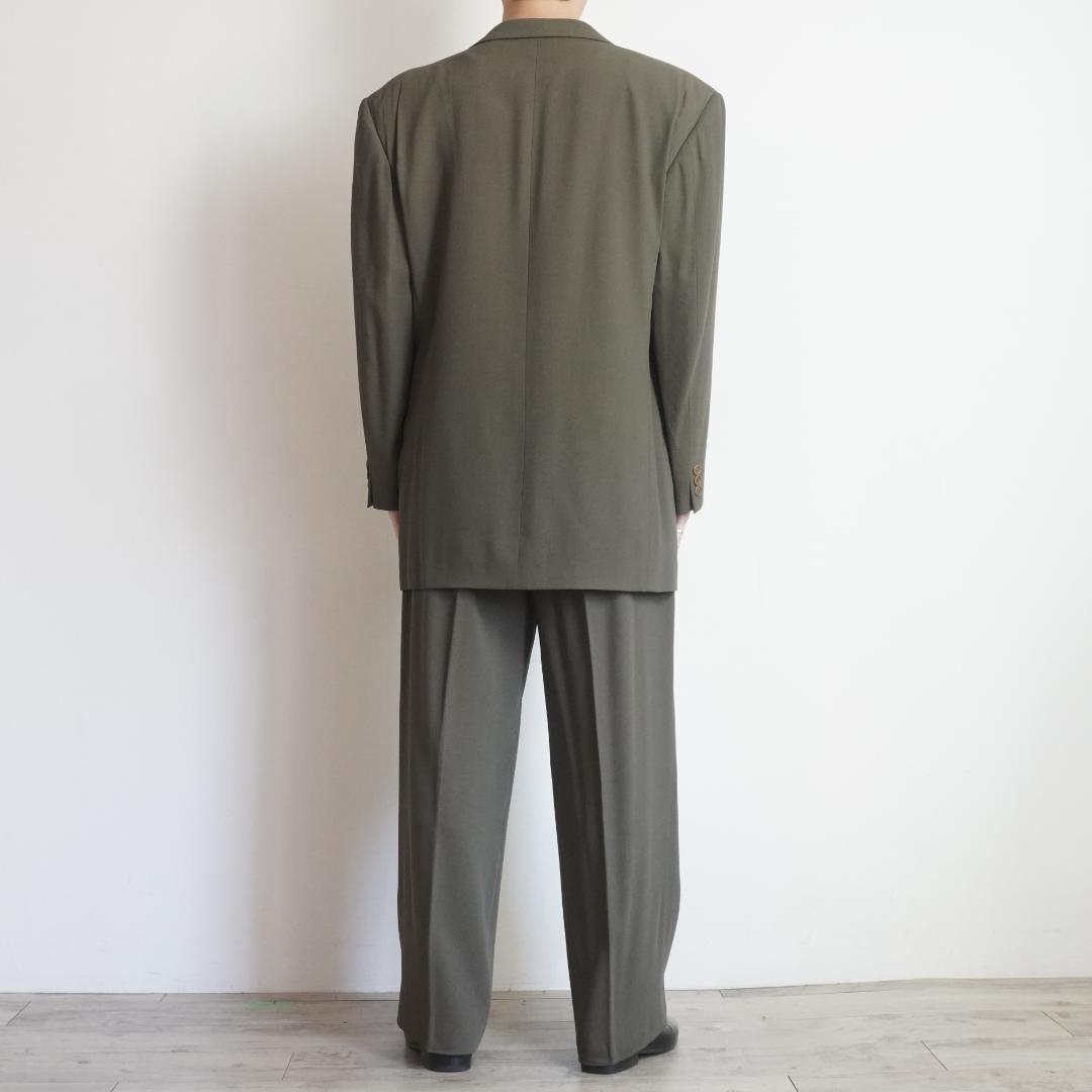 GIORGIO ARMANI シングルセットアップスーツ カーキ/VW502