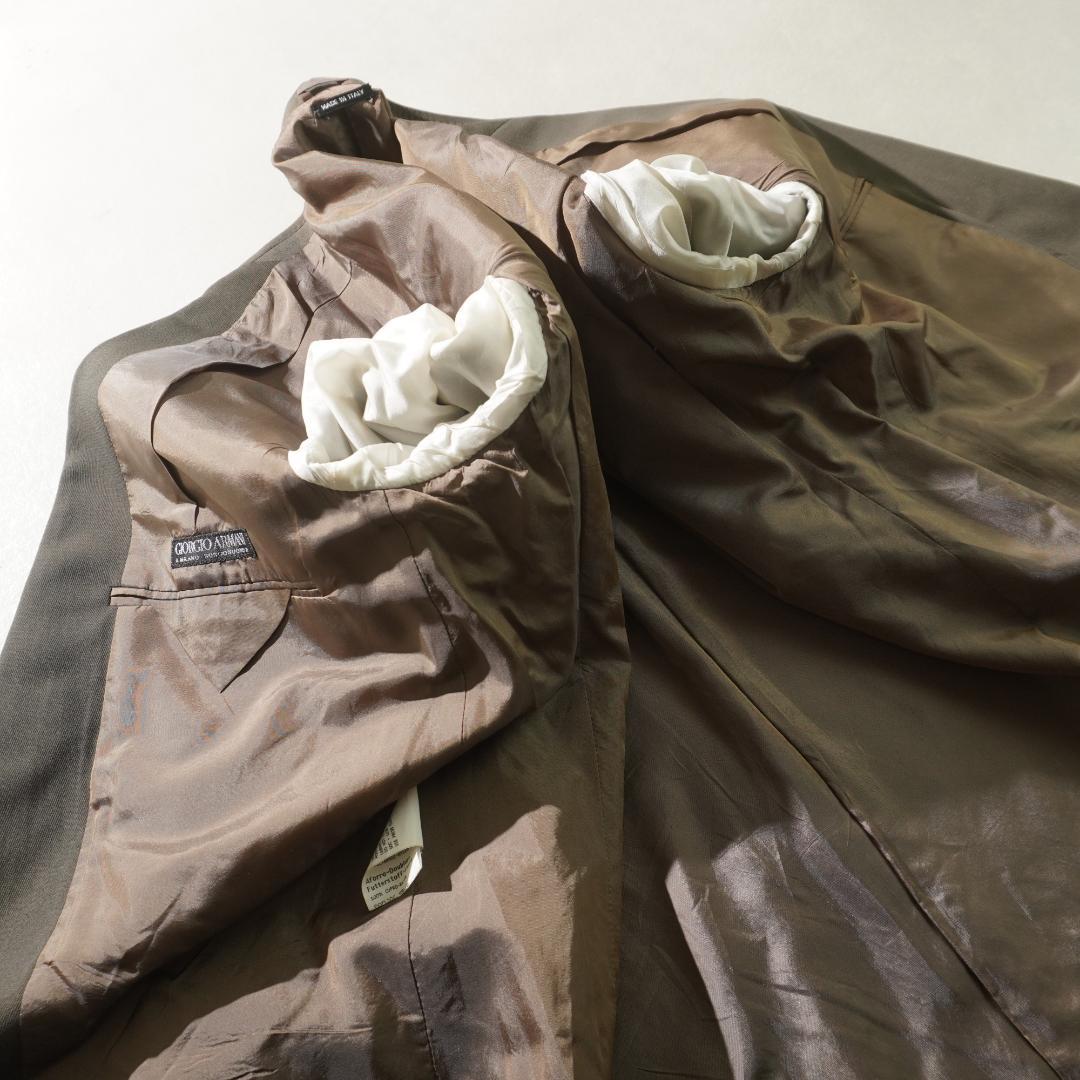 GIORGIO ARMANI シングルセットアップスーツ カーキ/VW502