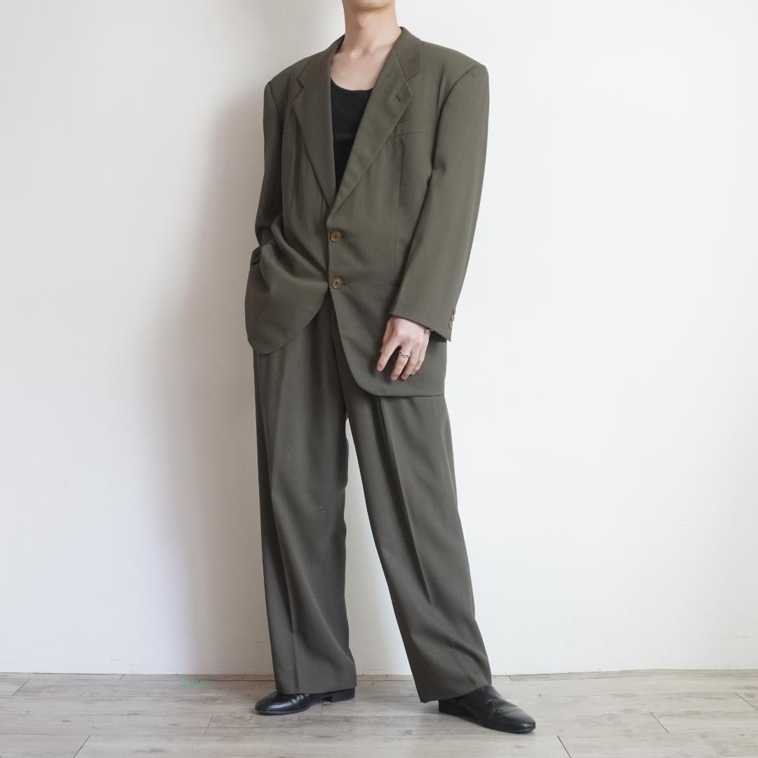 GIORGIO ARMANI シングルセットアップスーツ カーキ/VW502