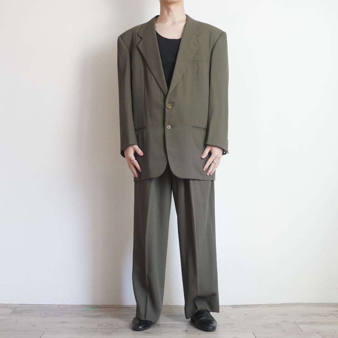GIORGIO ARMANI シングルセットアップスーツ カーキ/VW502