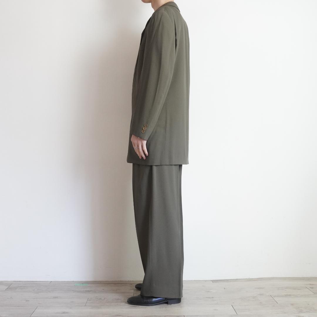 GIORGIO ARMANI シングルセットアップスーツ カーキ/VW502