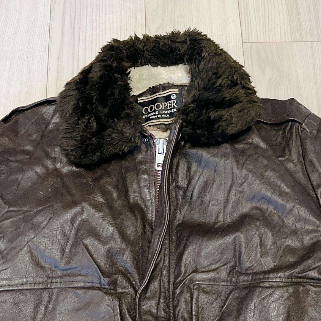 人気 Cooper 本革 G-1 フライトジャケット Made in USA