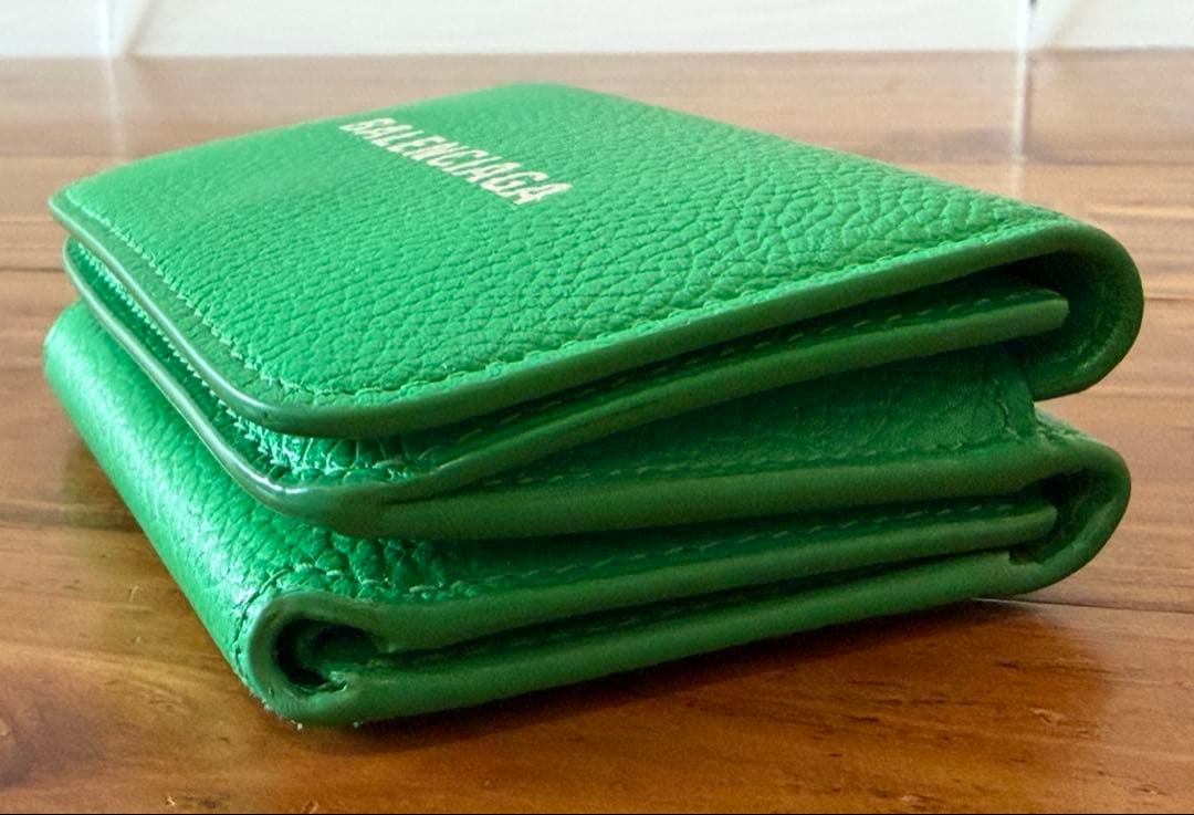 BALENCIAGA 三つ折り財布 キャッシュミニ グリーン