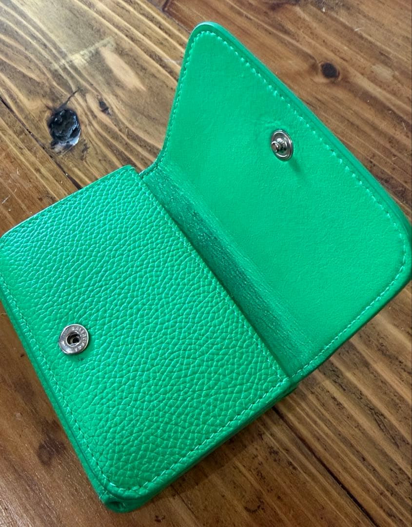 BALENCIAGA 三つ折り財布 キャッシュミニ グリーン