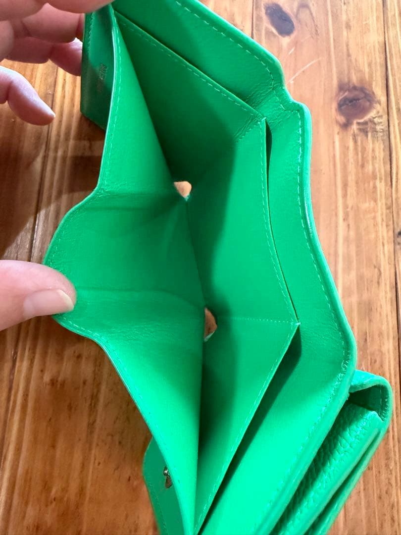 BALENCIAGA 三つ折り財布 キャッシュミニ グリーン