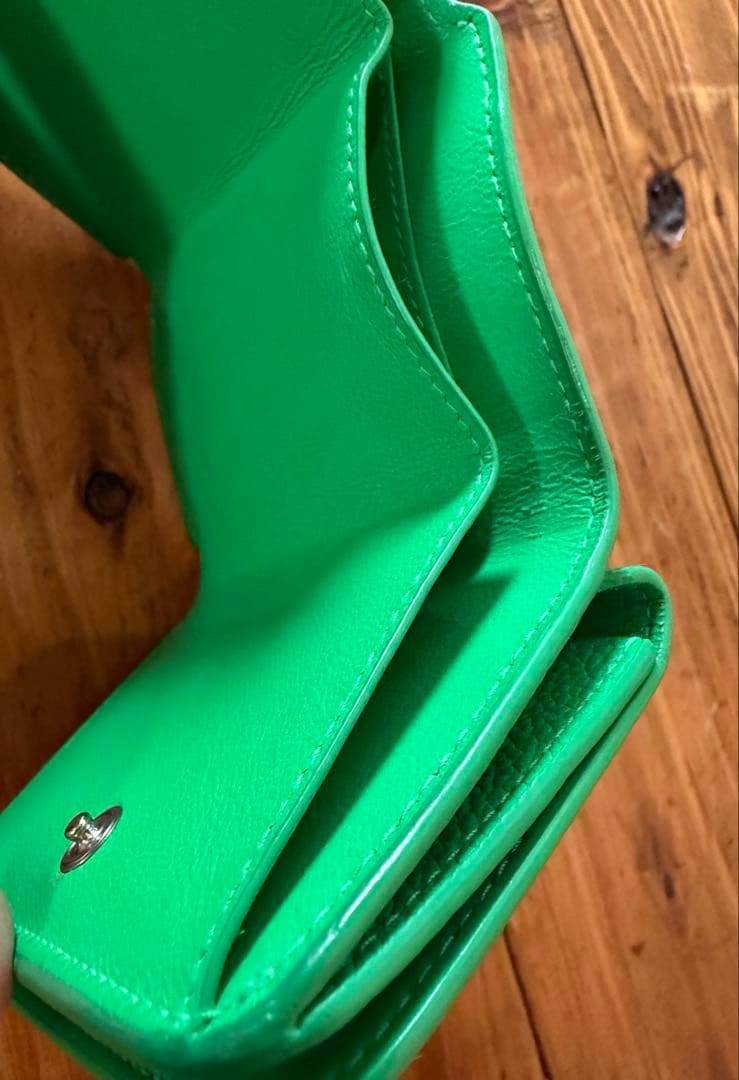 BALENCIAGA 三つ折り財布 キャッシュミニ グリーン