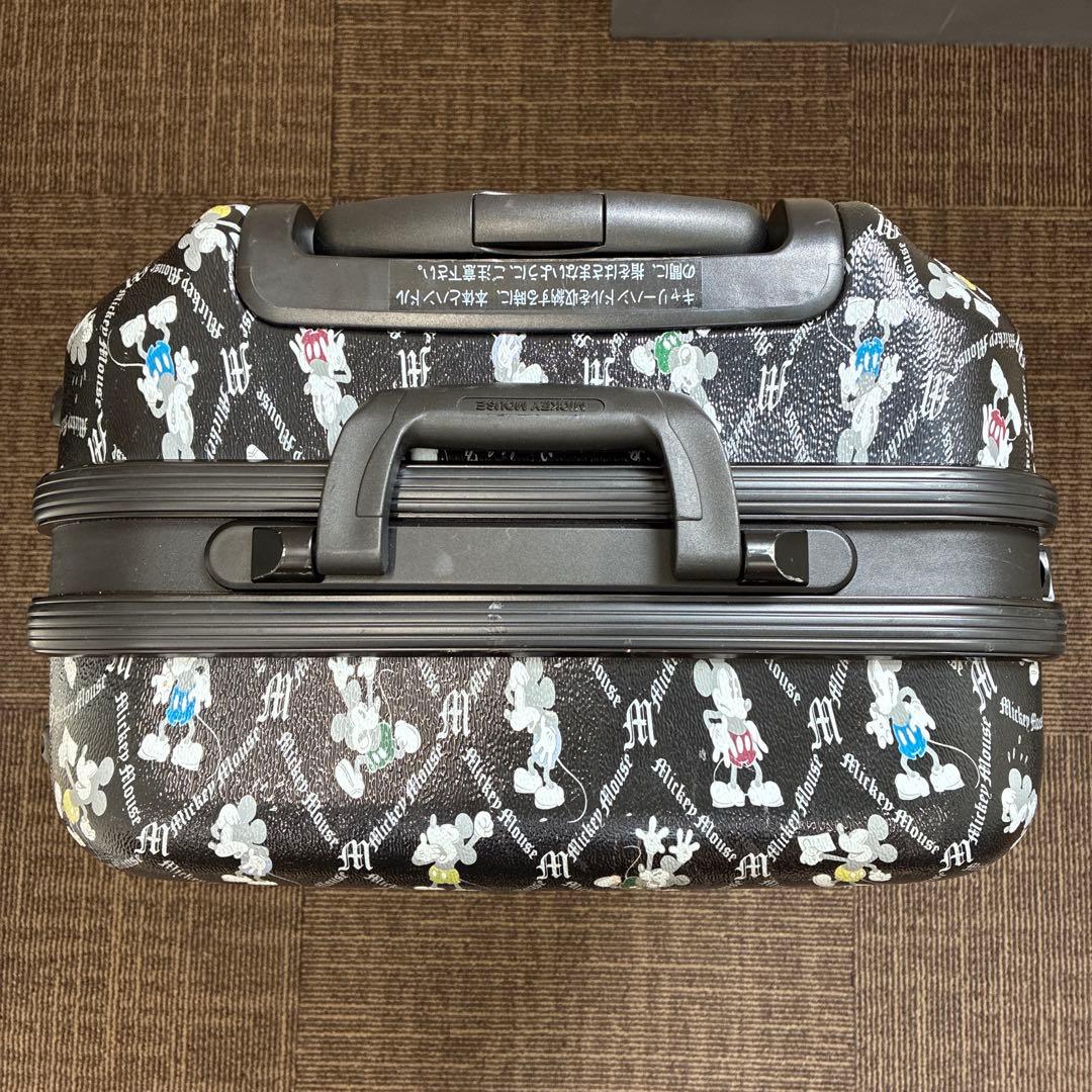 希少 美品 Disney ミッキー キャリーケース 鍵付 ハードケース 鍵付 黒