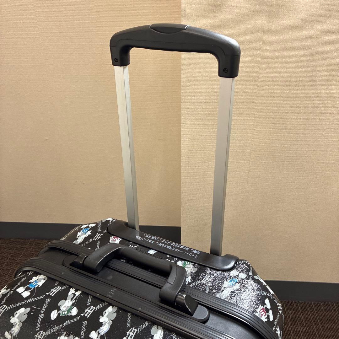 希少 美品 Disney ミッキー キャリーケース 鍵付 ハードケース 鍵付 黒