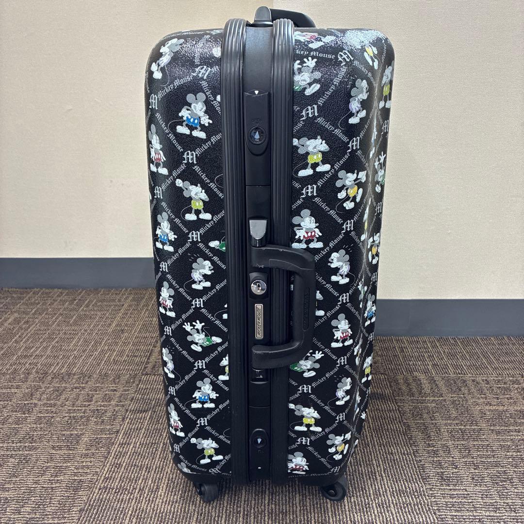 希少 美品 Disney ミッキー キャリーケース 鍵付 ハードケース 鍵付 黒