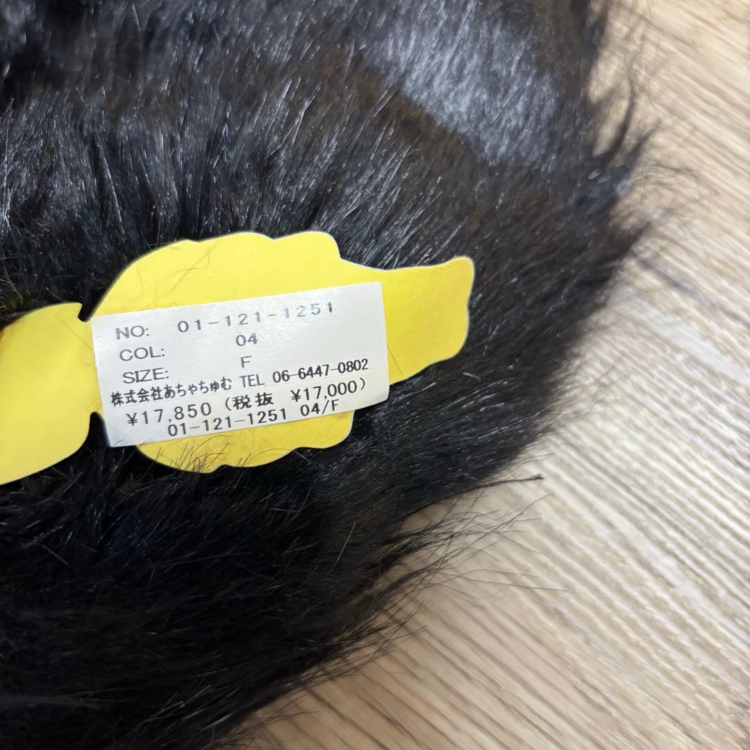 あちゃちゅむ 帽子マフラー 猫デザイン