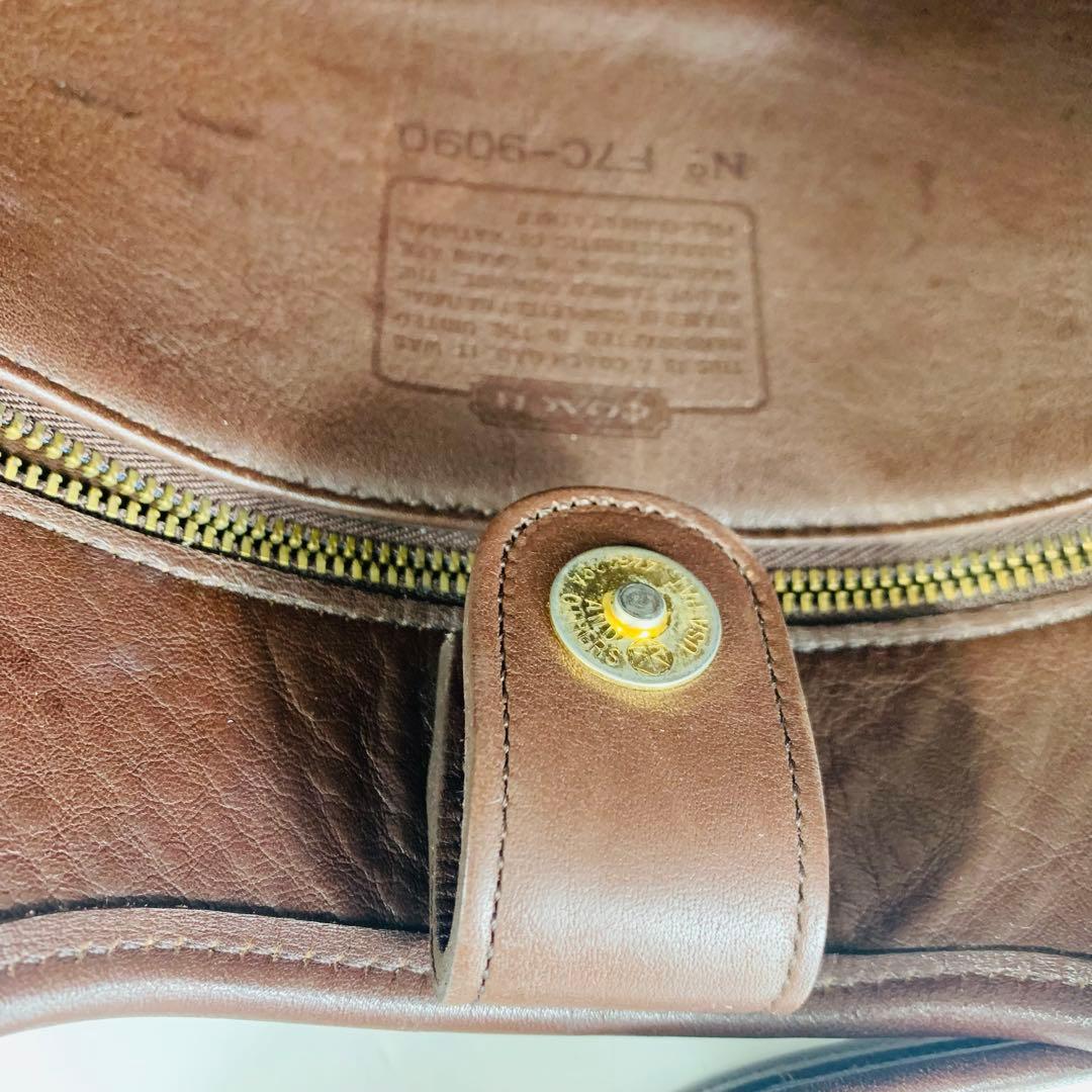 美品 オールドコーチ トートバッグ 9090 ダークブラウン レザー