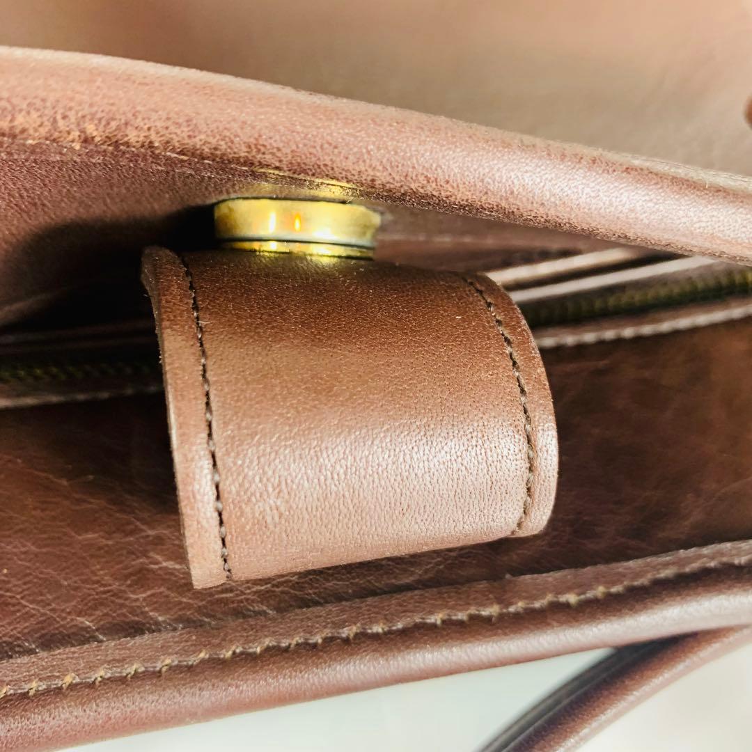 美品 オールドコーチ トートバッグ 9090 ダークブラウン レザー