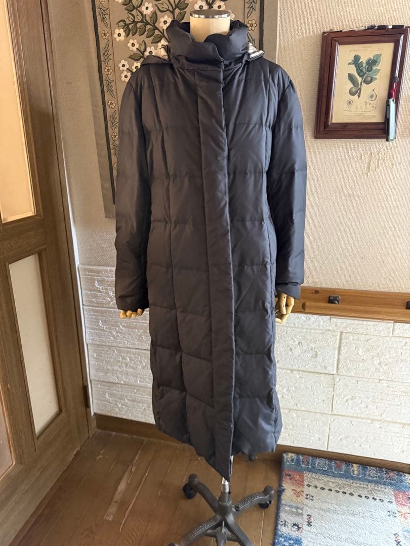 BURBERRY バーバリー 黒 ロング ダウンコート ノバチェック