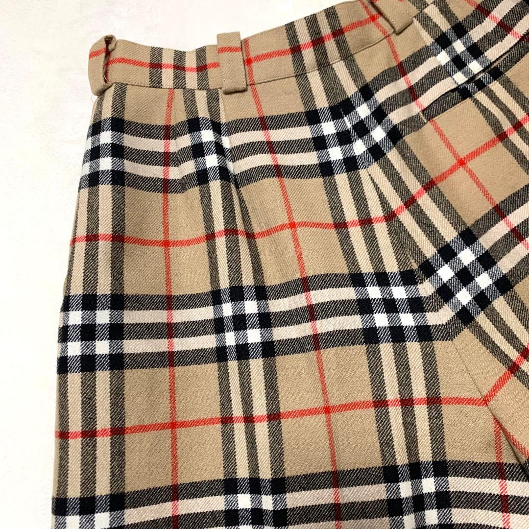 未使用級 VINTAGE BURBERRY ノバチェック キュロットパンツ