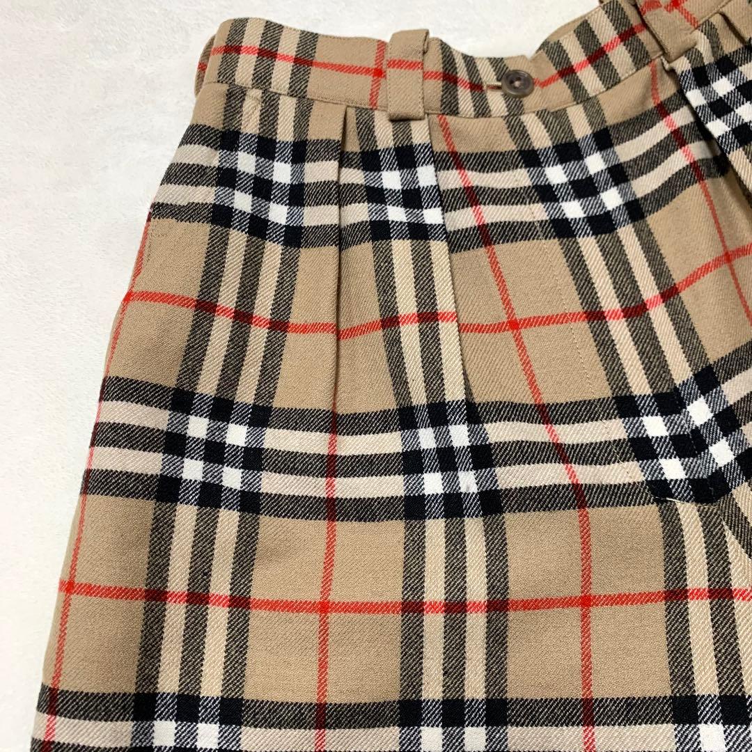 未使用級 VINTAGE BURBERRY ノバチェック キュロットパンツ
