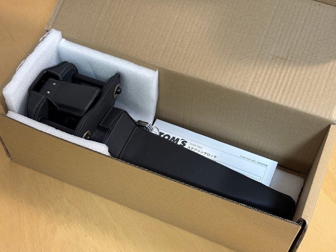 美品 TOM’S ステアリングロック ブラック 鍵3本 取説 箱付き トムス