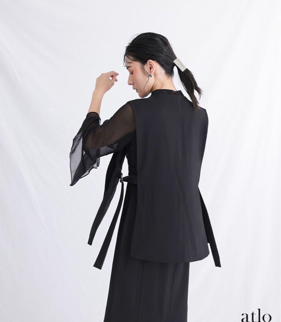 atlo 4L フォーマルドレス　ジレ付き　ブラック　2回着用　美品