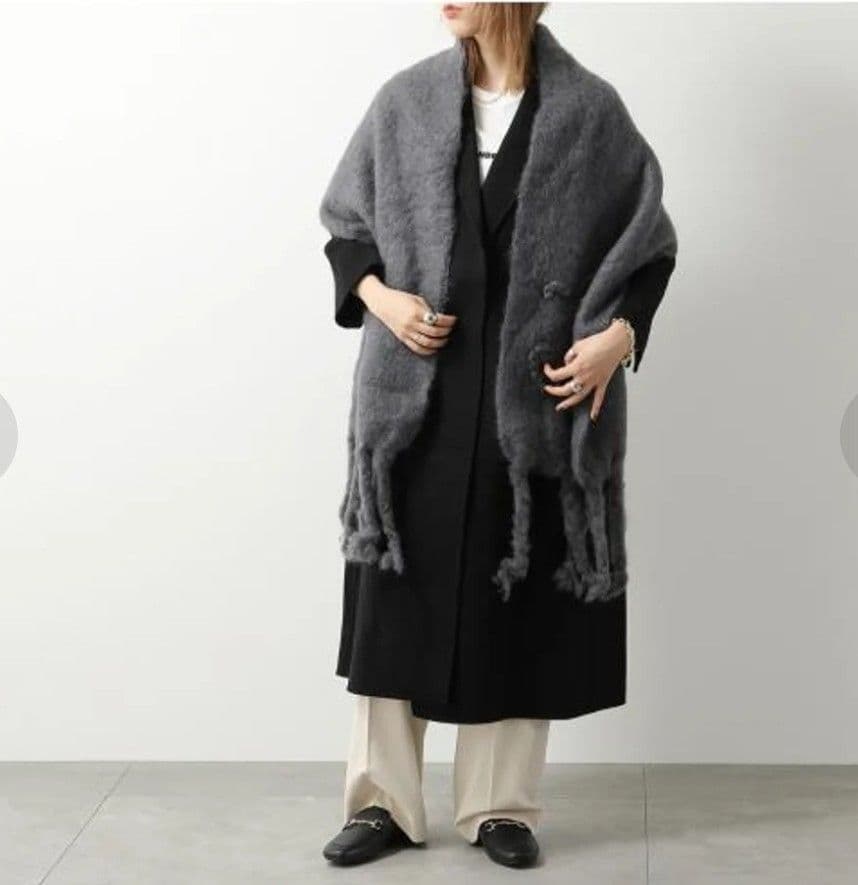 Jil Sander ダークグレー マフラー UNI