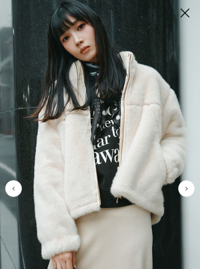 【タグ付き新品】LOUNIE フェイクファーブルゾン