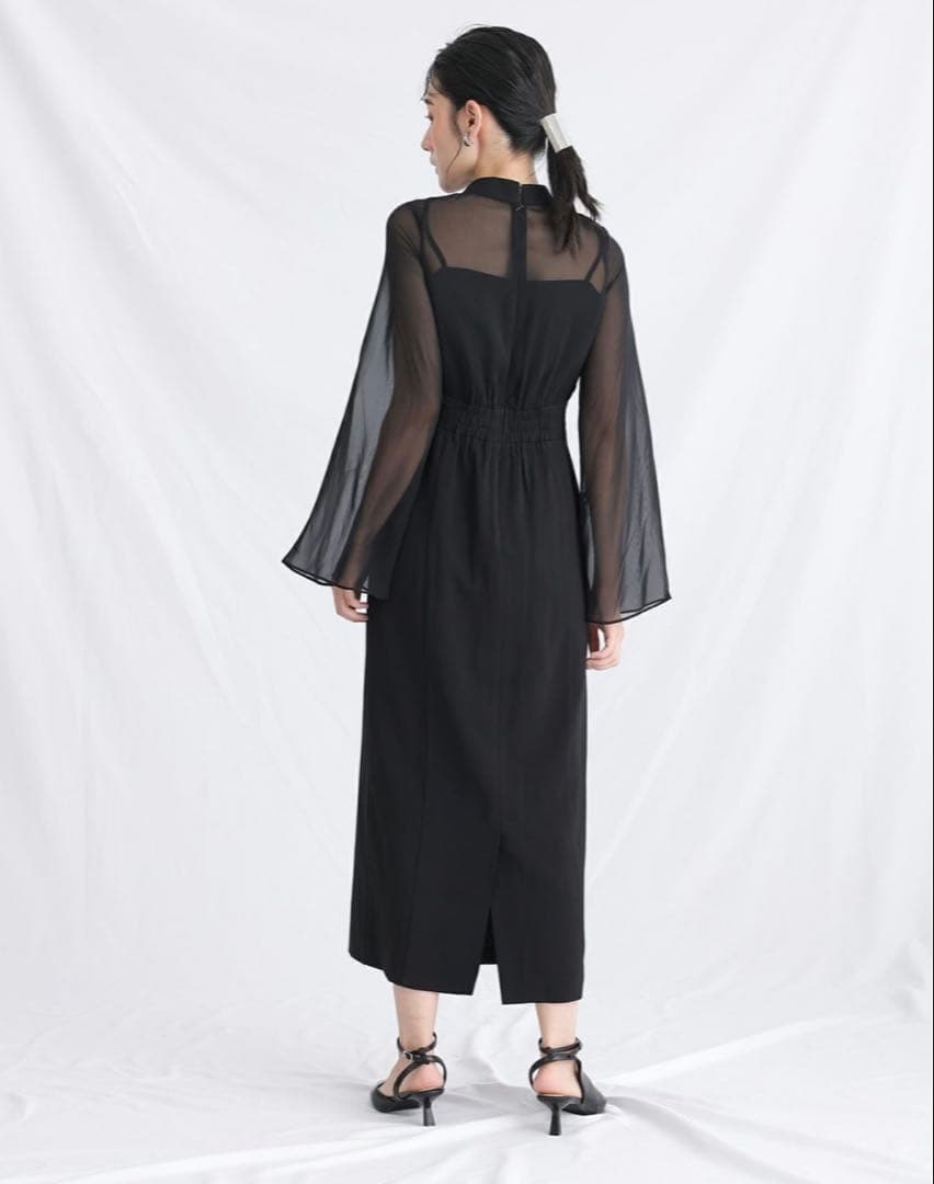 新品・タグ付き　atlo スリットスリーブジレ付きワンピース　オケージョン 3L