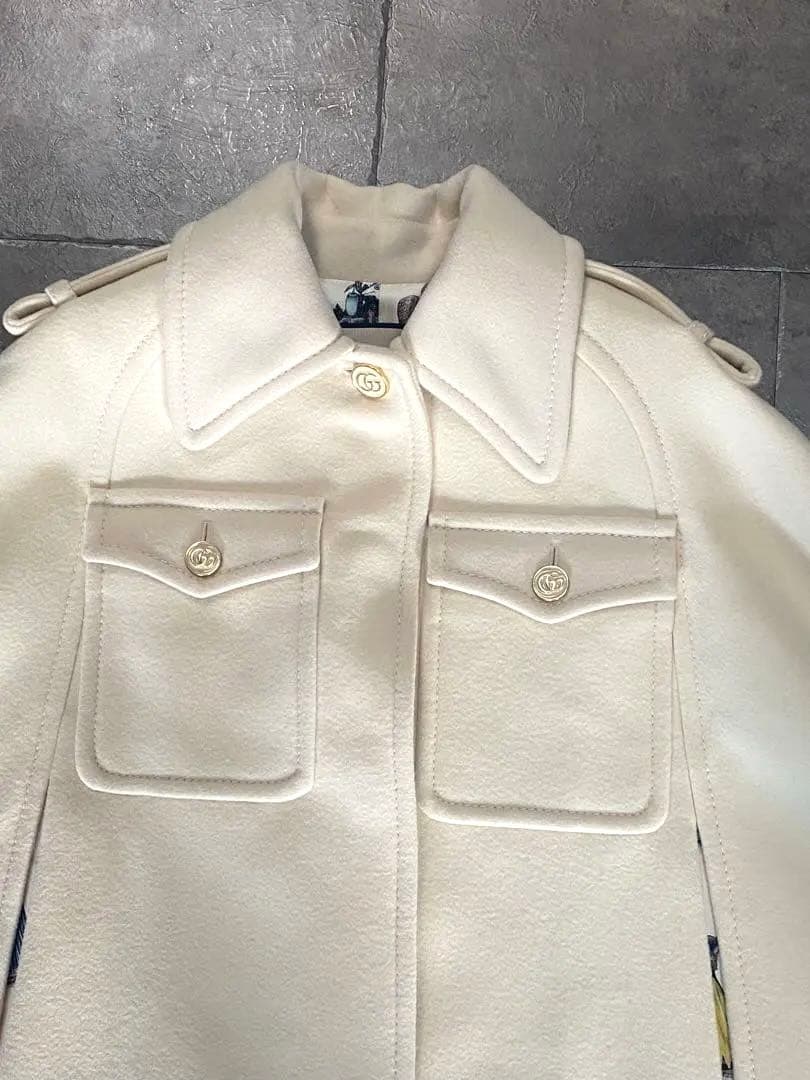 GUCCI グッチ 日本限定 ヒグチユウコ キャットアップリケ コート ポンチョ