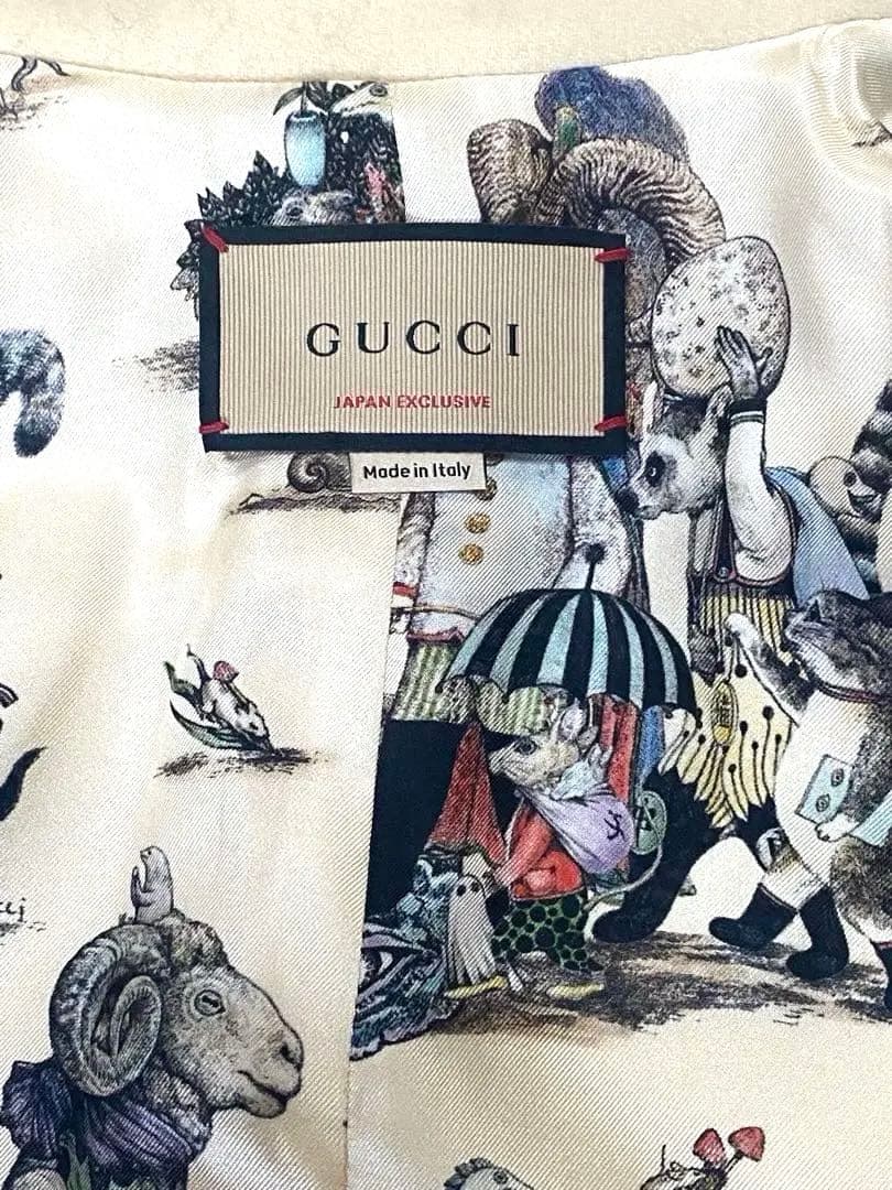 GUCCI グッチ 日本限定 ヒグチユウコ キャットアップリケ コート ポンチョ
