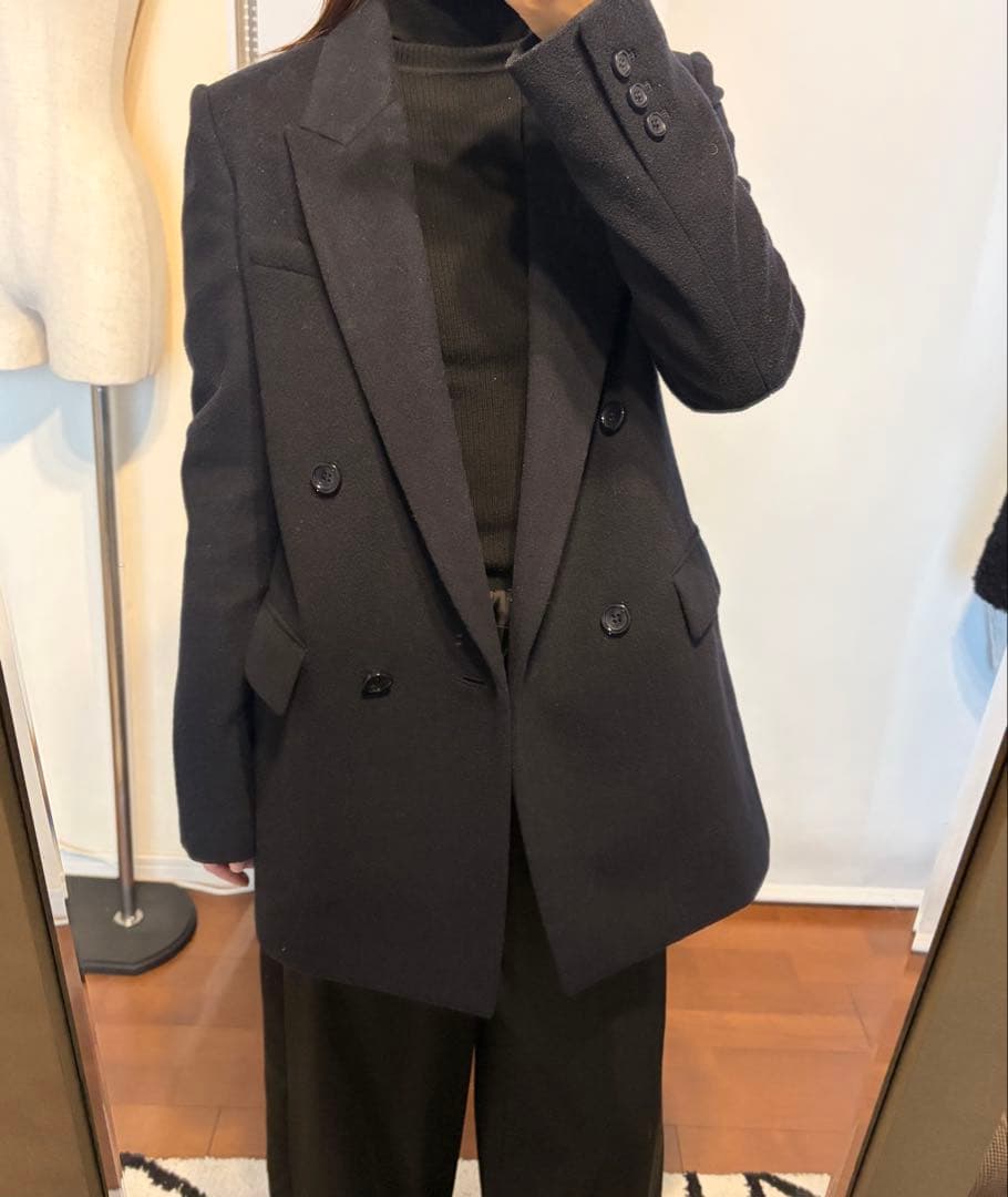 le ciel blue ウール テーラードジャケット ネイビー ダブル