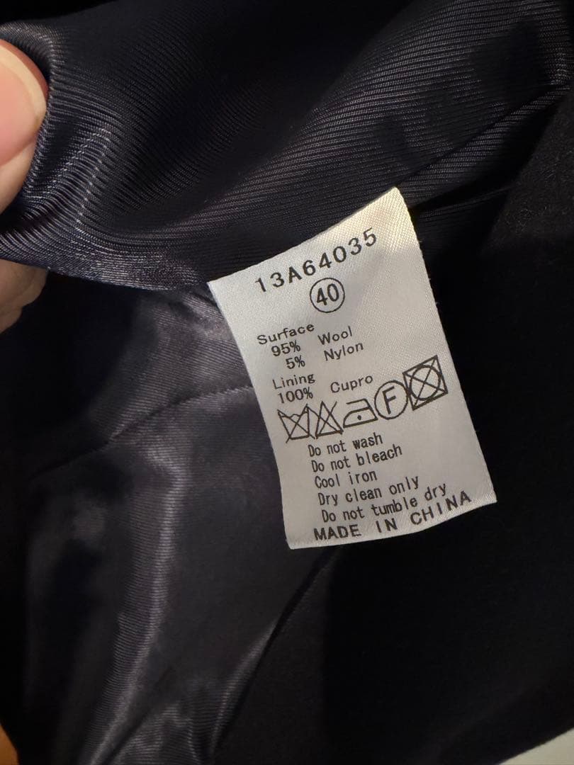 le ciel blue ウール テーラードジャケット ネイビー ダブル