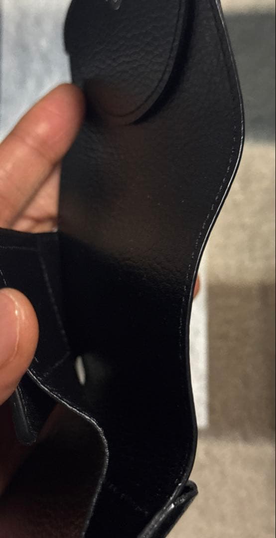 ミッキーマウスMaison Sbond 黒い三つ折り財布　メゾンエスボンド