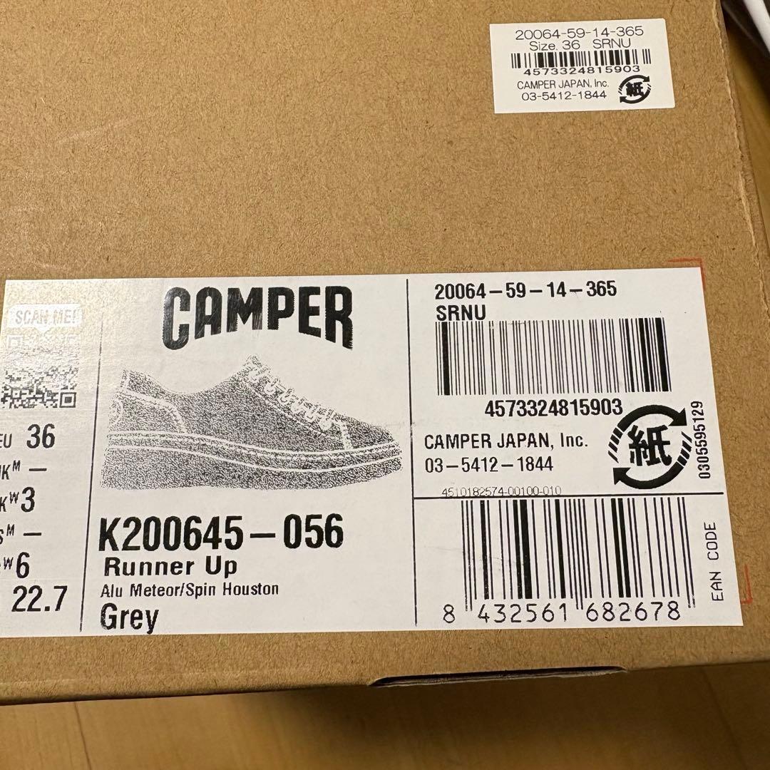 CAMPER＊カンペール Runner Up スニーカー グレー 36 23.0